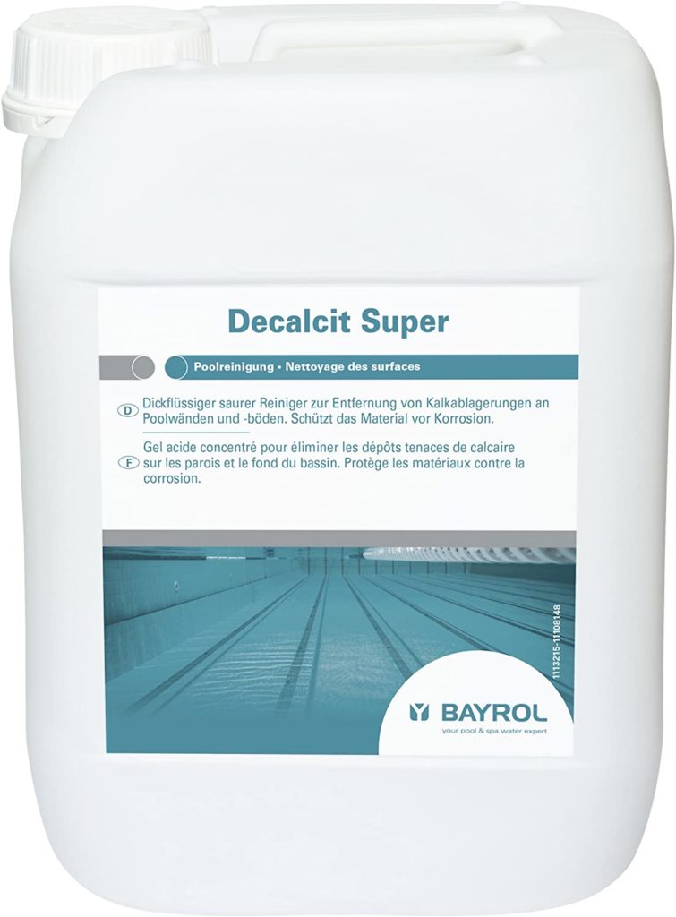 Decalcit Super, Acides nettoyant détartreur piscine bidon 10 L comparateur de prix anti-calcaire piscine test et avis client