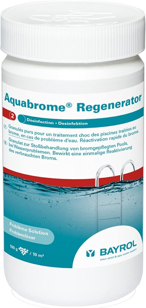 Regenerator Aquabrome version petit format 1,25kg marque Bayrol achat pas cher meilleur fournisseur pisciniste pour traiter l'eau