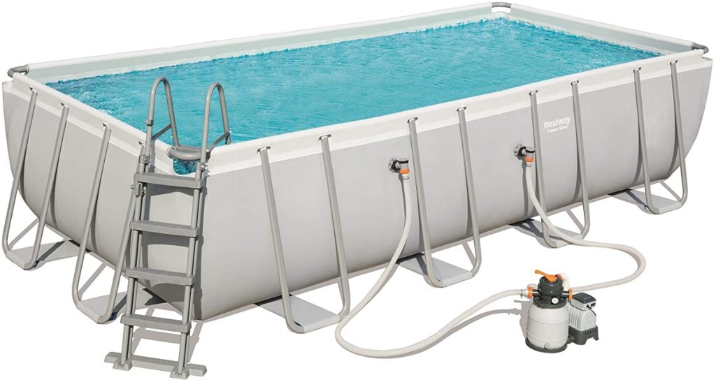 Gamme Power Steel, piscine de  forme rectangulaire 5,49 x 2,74 x 1,22 m 56466 - 8124 litres Bestway une marque au top pour la piscine