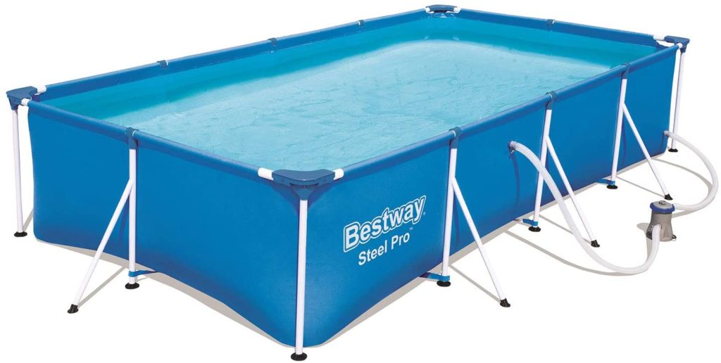 Steel Pro Bestway piscine rectangulaire 4 x 2,11 x 0,81 m 56424  + filtre à cartouche 